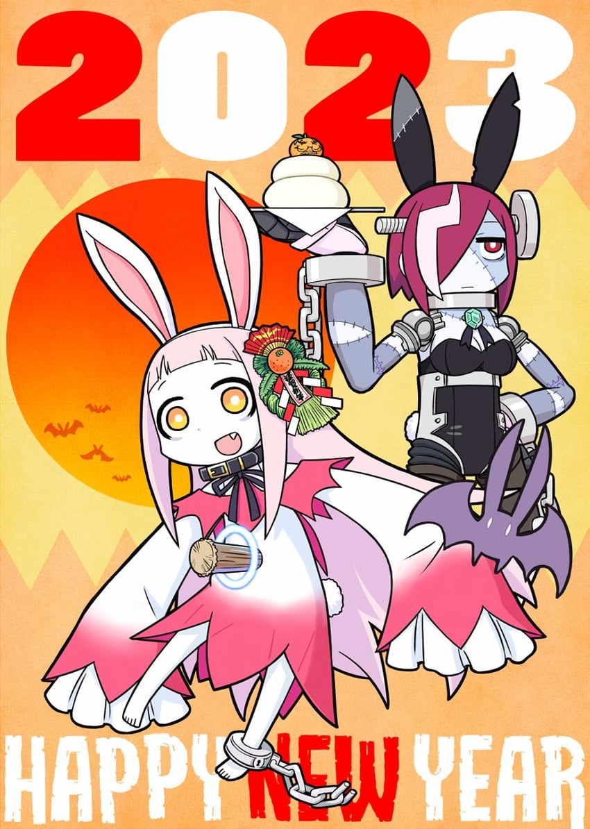 q-chan and eclair (original) drawn by eno_(abekawa_hikozaemon_x)