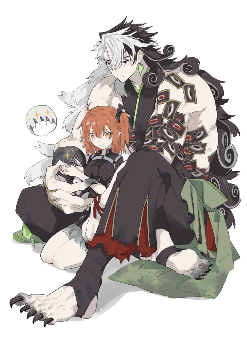 fujimaru ritsuka and ashiya douman (fate and 1 more) drawn by matsuno_(mat8k)