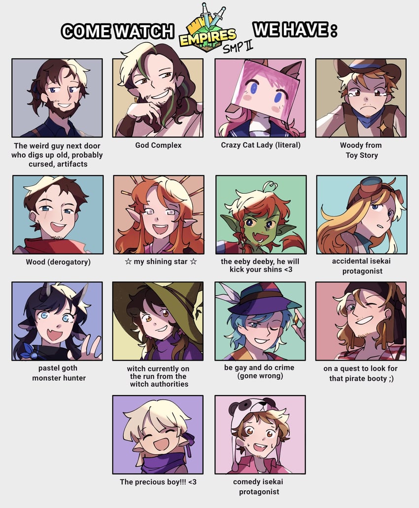 geminitay, solidaritygaming, smajor1995, smallishbeans, ldshadowlady, and 9 more (minecraft and 2 more) drawn by kisekiii_25