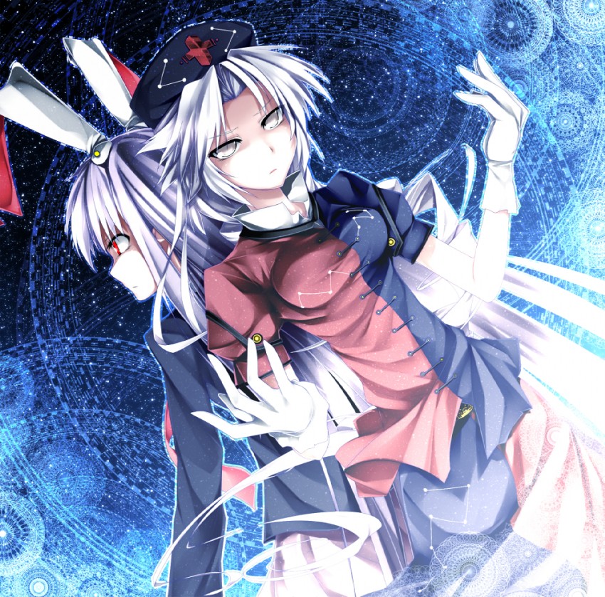 reisen udongein inaba and yagokoro eirin (touhou) drawn by kazetto