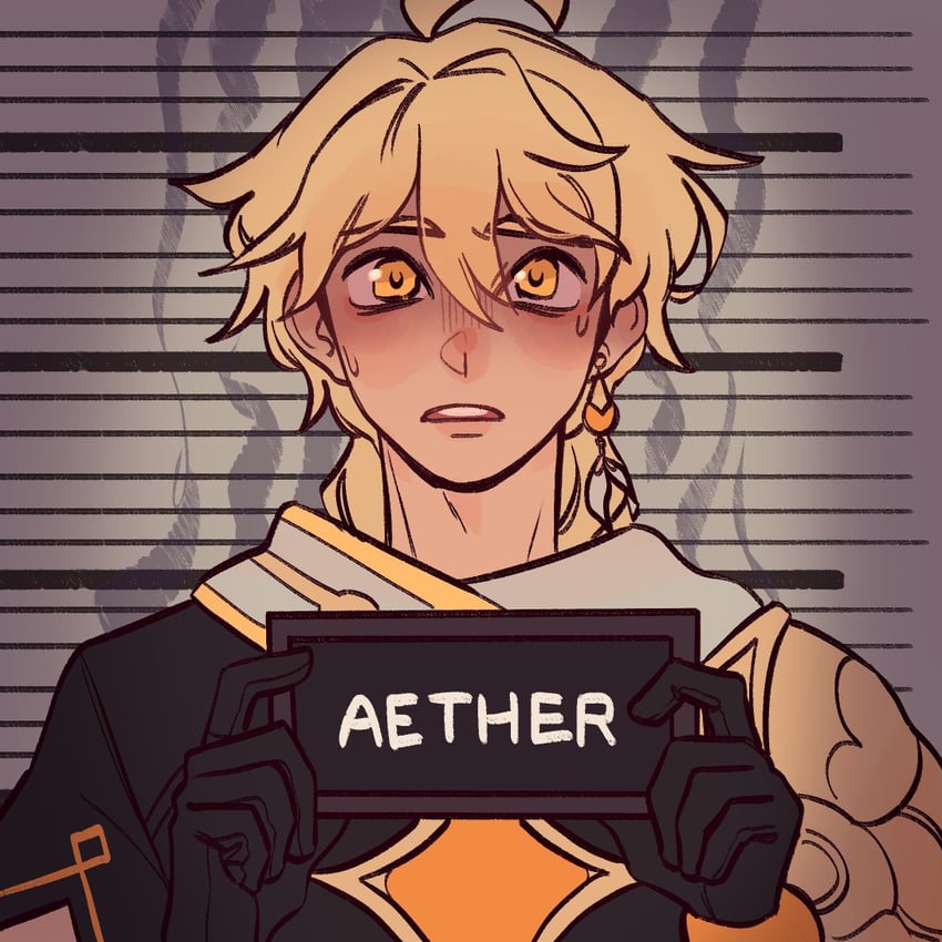 aether (genshin impact and 1 more) drawn by moonfloat