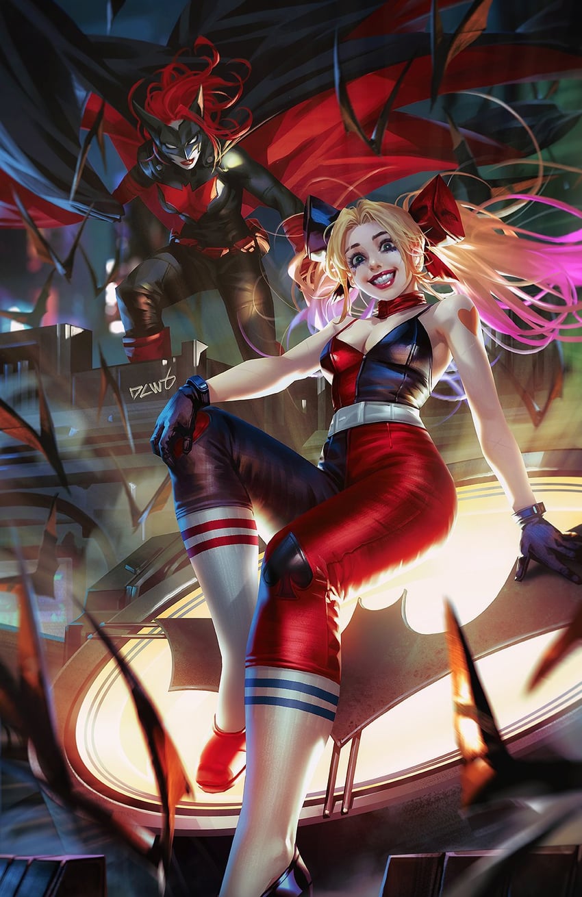 harley quinn, batwoman, and kate kane (dc comics and 2 more) drawn by dcwj