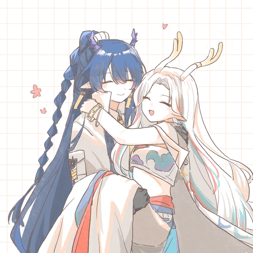 ling and nine-colored deer (arknights and 1 more) drawn by shang_ge_promax