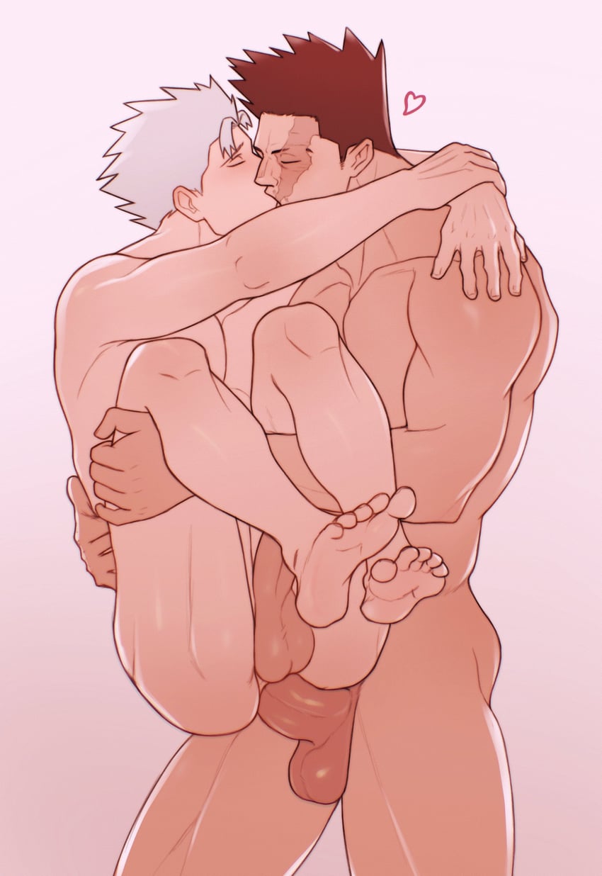 endeavor and todoroki natsuo (boku no hero academia) drawn by notidads_(naughtydads)