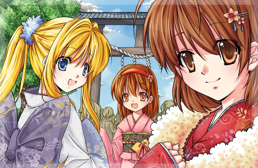 kamio misuzu, furukawa nagisa, and tsukimiya ayu (clannad and 3 more) drawn by yui_(daijun)