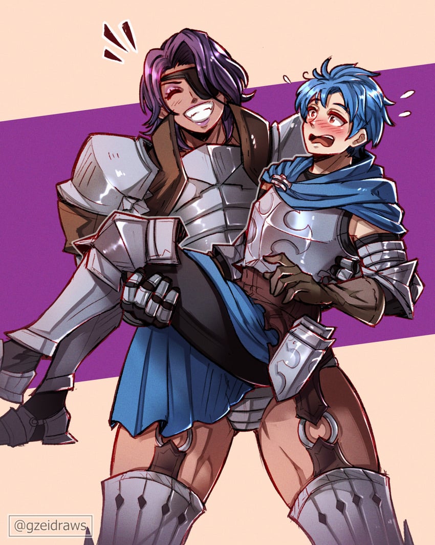 alain and amalia (unicorn overlord) drawn by gzei