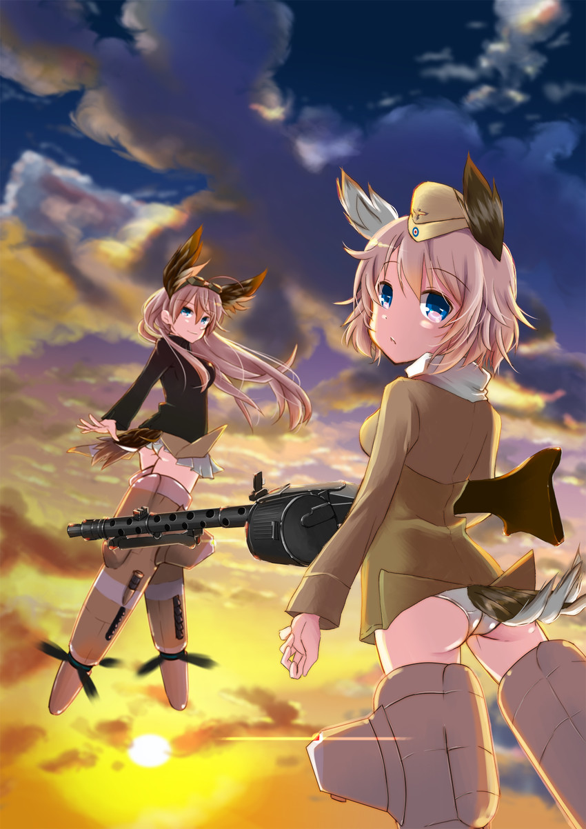 hanna-justina marseille and raisa pottgen (world witches series and 1 more) drawn by suomio