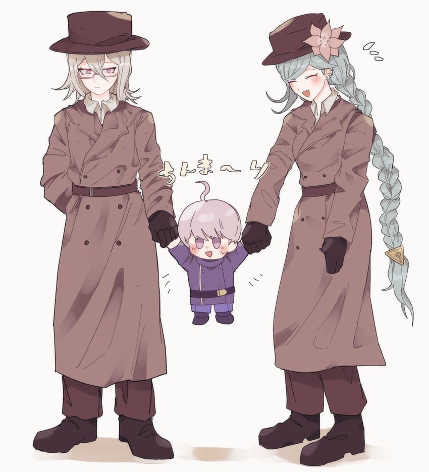yuma kokohead, halara nightmare, and fubuki clockford (master detective archives: rain code) drawn by uru...