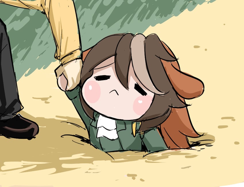 trainer and symboli rudolf (umamusume and 1 more) drawn by tenten_(chan4545)