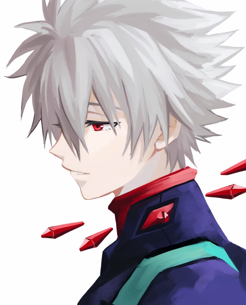 nagisa kaworu (neon genesis evangelion and 2 more) drawn by tousok