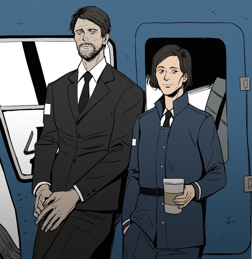 jean vicquemare and judit minot (disco elysium) drawn by cheetahman_(1ddghfr78cswc)