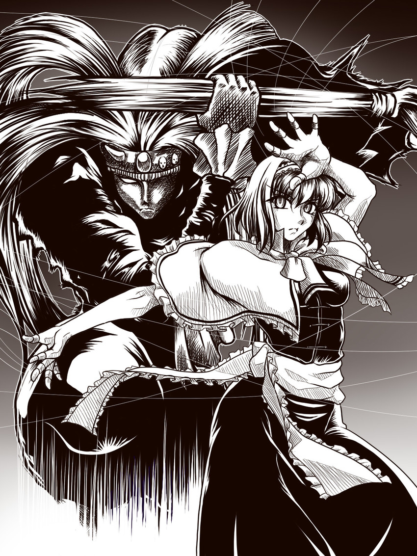 alice margatroid and harlequin (touhou and 1 more) drawn by ootsuki_wataru