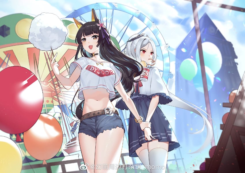 akagi and kaga (warship girls r) drawn by dysoor and huanmengzhoubian_dazazu
