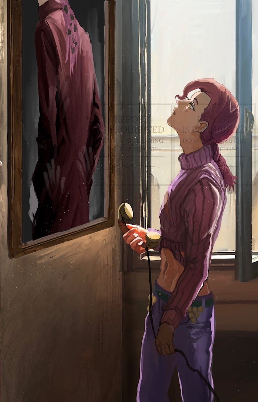 diavolo and vinegar doppio (jojo no kimyou na bouken and 1 more) drawn by sara_(srsrmrmr)