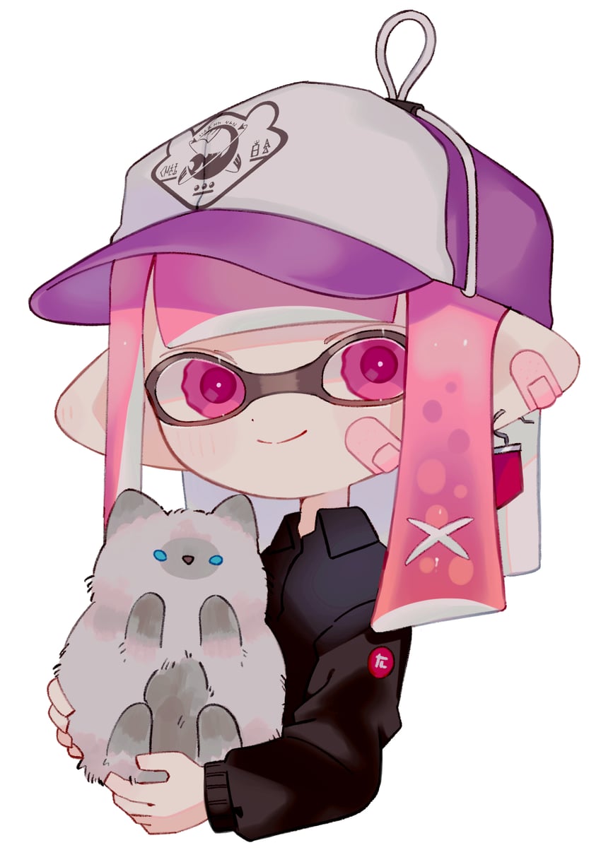 inkling player character and inkling girl (splatoon) drawn by sabata_saba