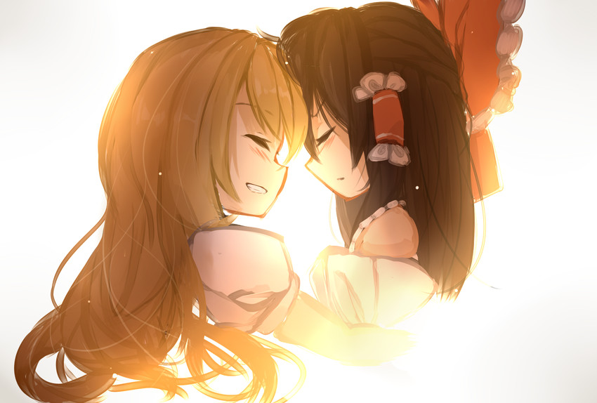 hakurei reimu and kirisame marisa (touhou) drawn by huang_li_ling