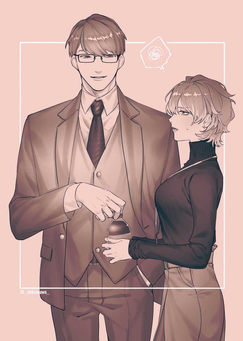 chigasaki itaru and utsuki chikage (a3!) drawn by chikuwa_(dr0603)