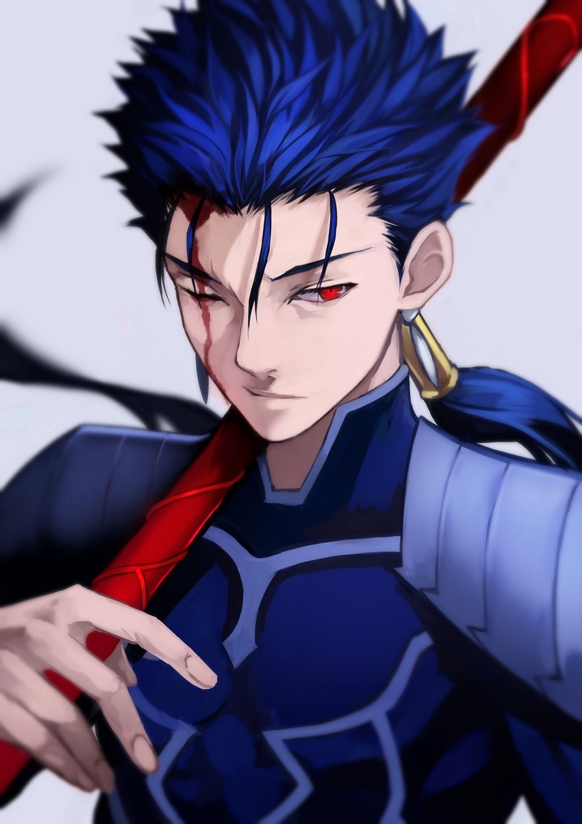 cu chulainn (fate and 1 more) drawn by yoshio_(55level)