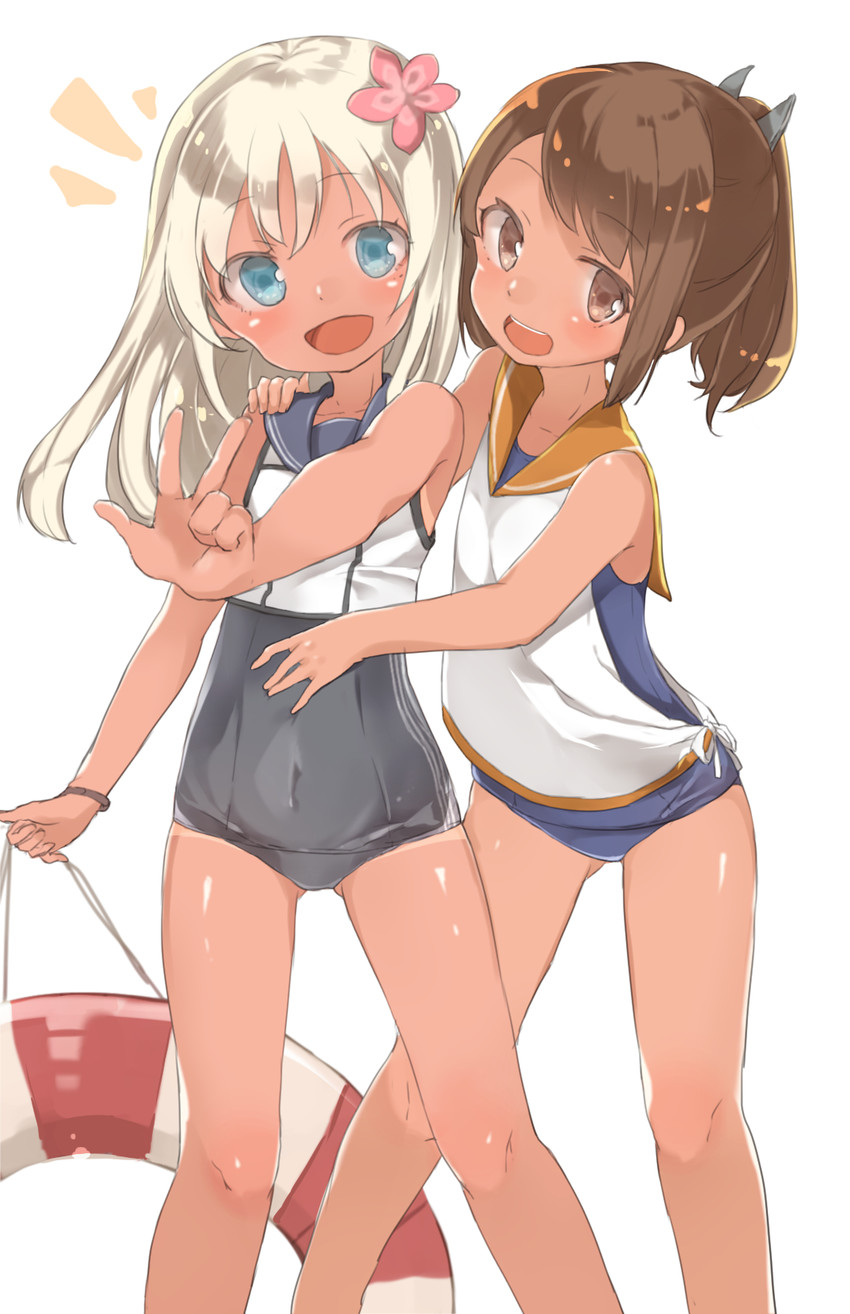 ro-500 and i-401 (kantai collection) drawn by murakami_meishi