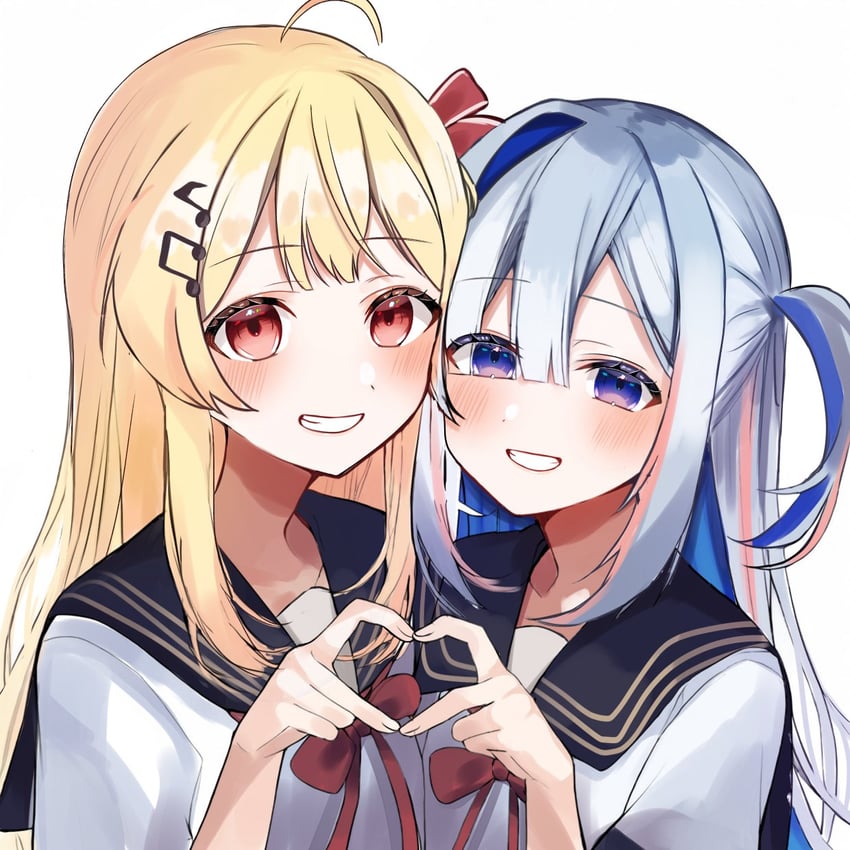 amane kanata and otonose kanade (hololive and 1 more) drawn by uekana9