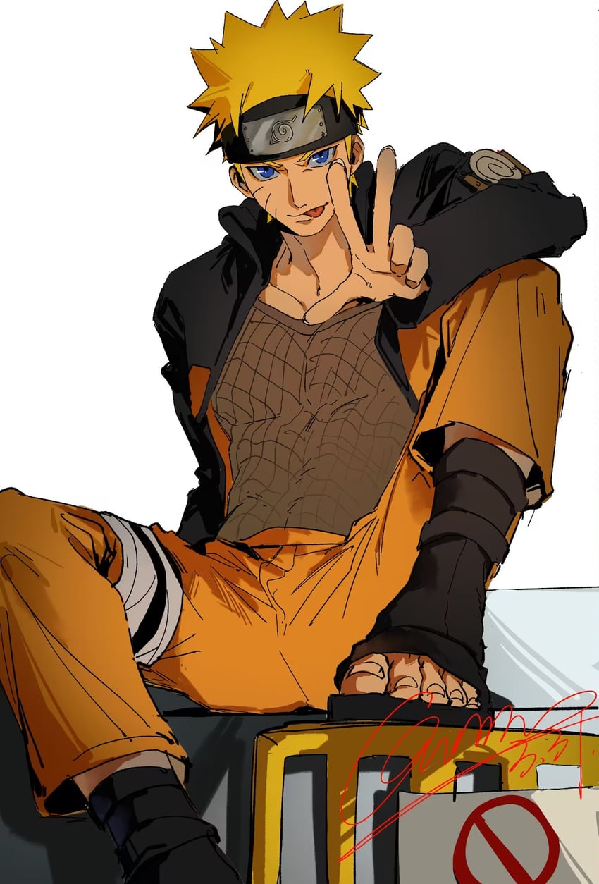 uzumaki naruto (naruto and 1 more) drawn by joe_0602