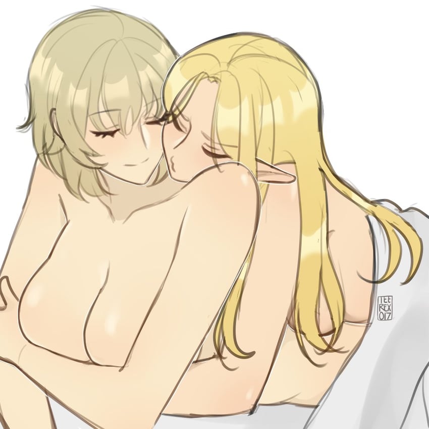 marcille donato and falin touden (dungeon meshi) drawn by teerex017