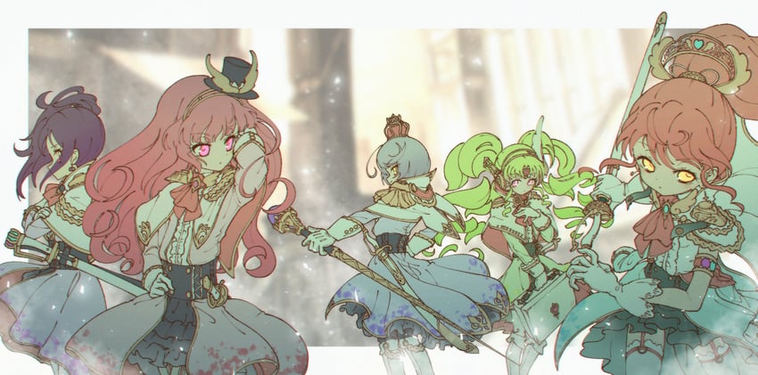 shiratama mikan, falulu, toudou shion, hojo sophy, and shikyoin hibiki (pretty series and 1 more) drawn by ruru_ashihara