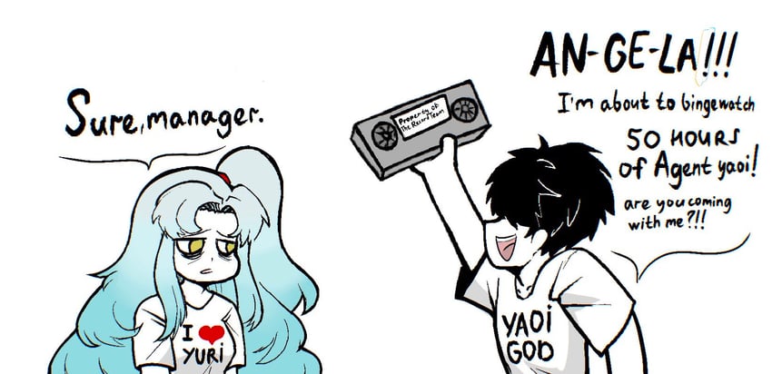 angela and ayin (project moon and 1 more) drawn by el_elluci