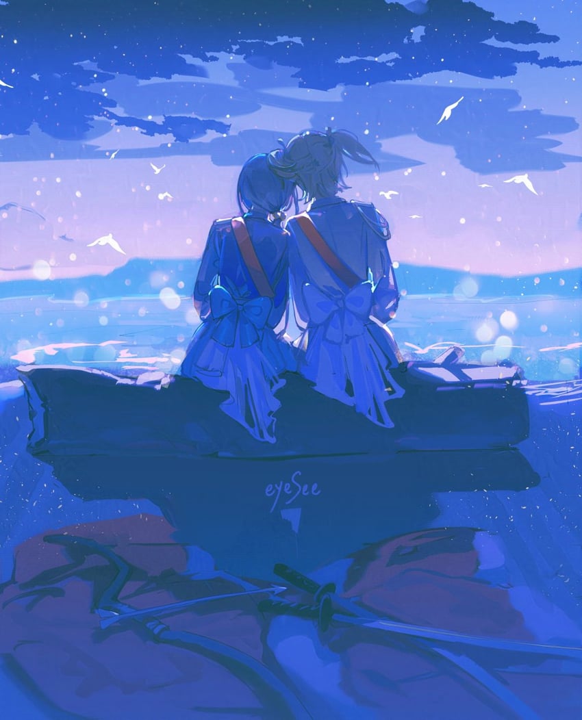 daiba nana and hoshimi junna (shoujo kageki revue starlight) drawn by eyesee