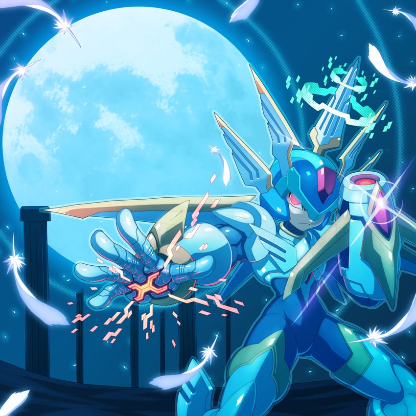 copy x (mega man and 2 more) drawn by hi-go!