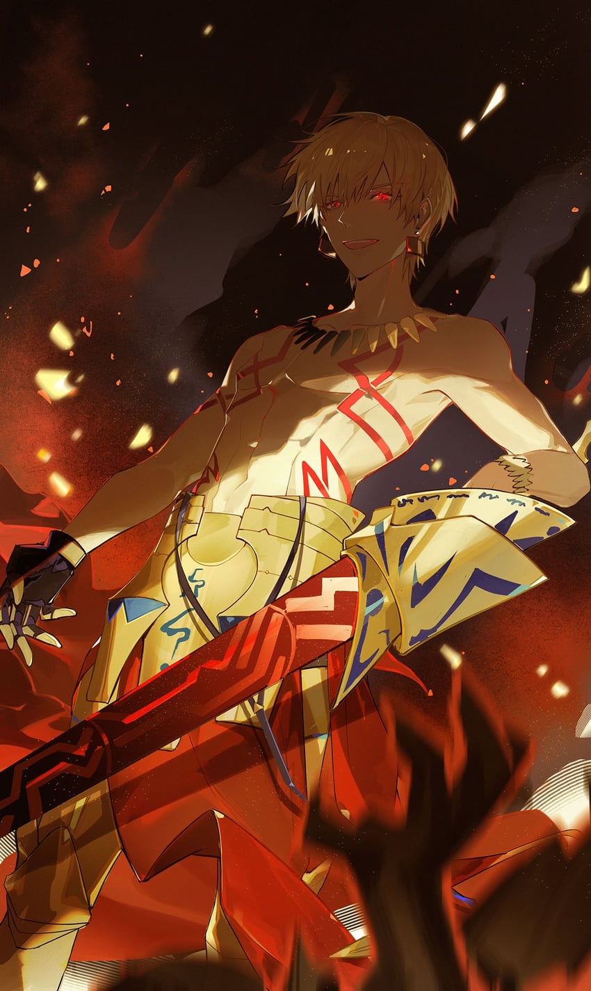 gilgamesh (fate and 9 more) drawn by k7_(kk7_000)