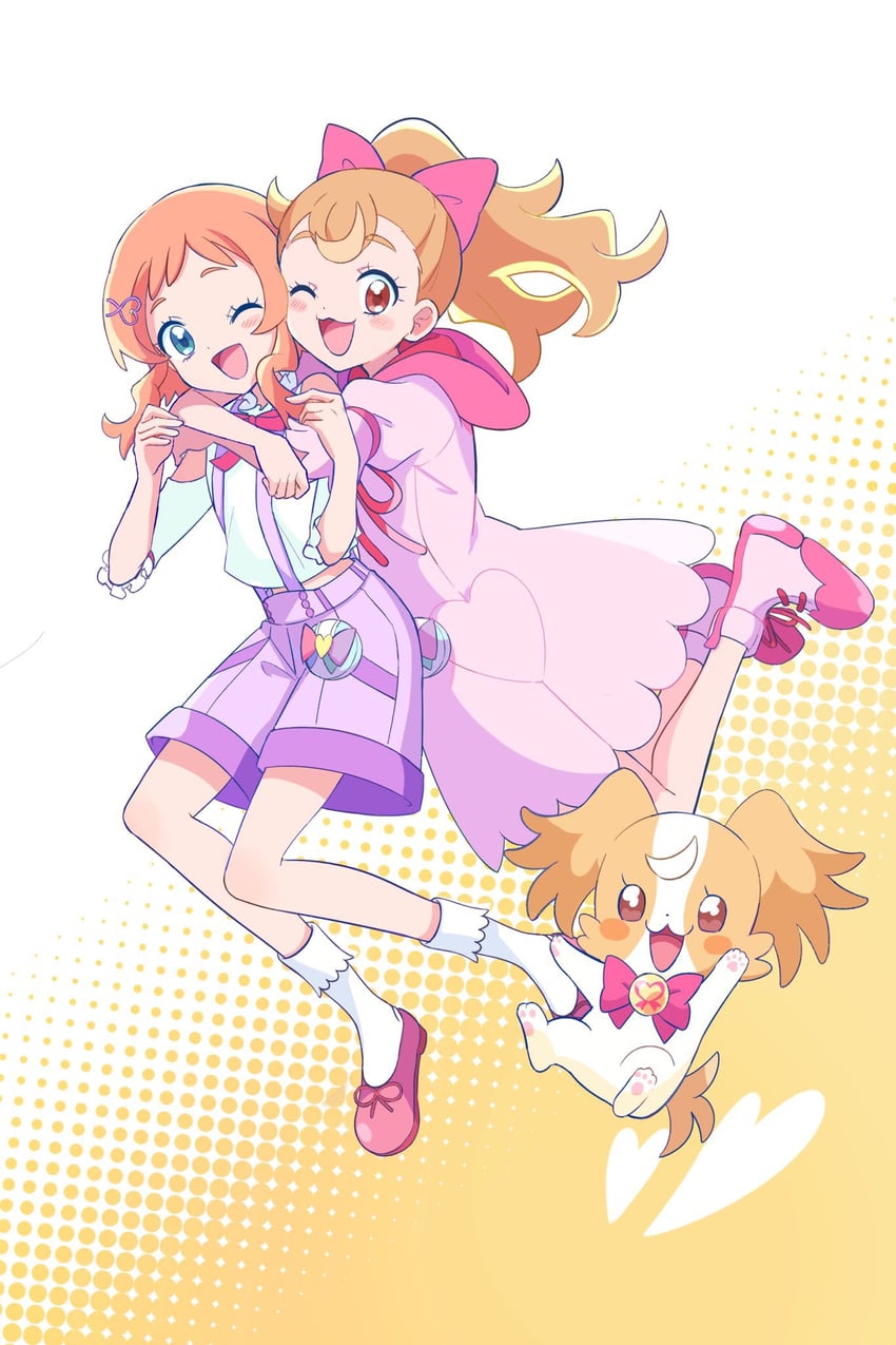 inukai komugi and inukai iroha (precure and 1 more) drawn by unioc0wa
