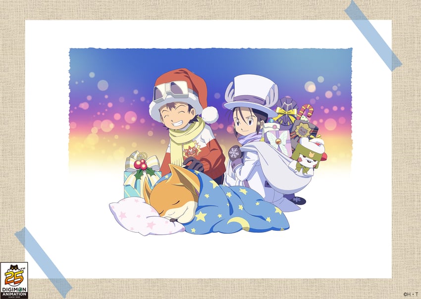 patamon, fairimon, kanbara takuya, agnimon, minamoto kouji, and 3 more (digimon and 1 more)