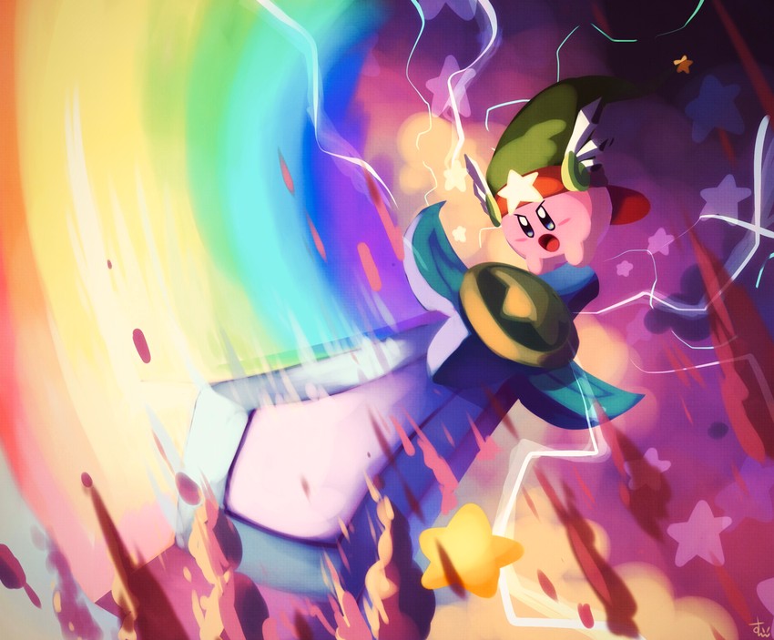 kirby, sword kirby, and ultra sword kirby (kirby and 1 more) drawn by suyasuyabi
