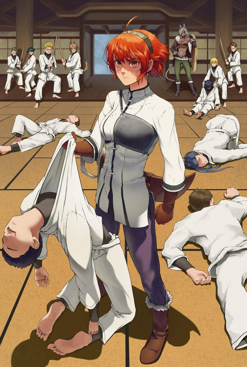 eris greyrat and ghislaine dedoldia (mushoku tensei) drawn by aqwariate