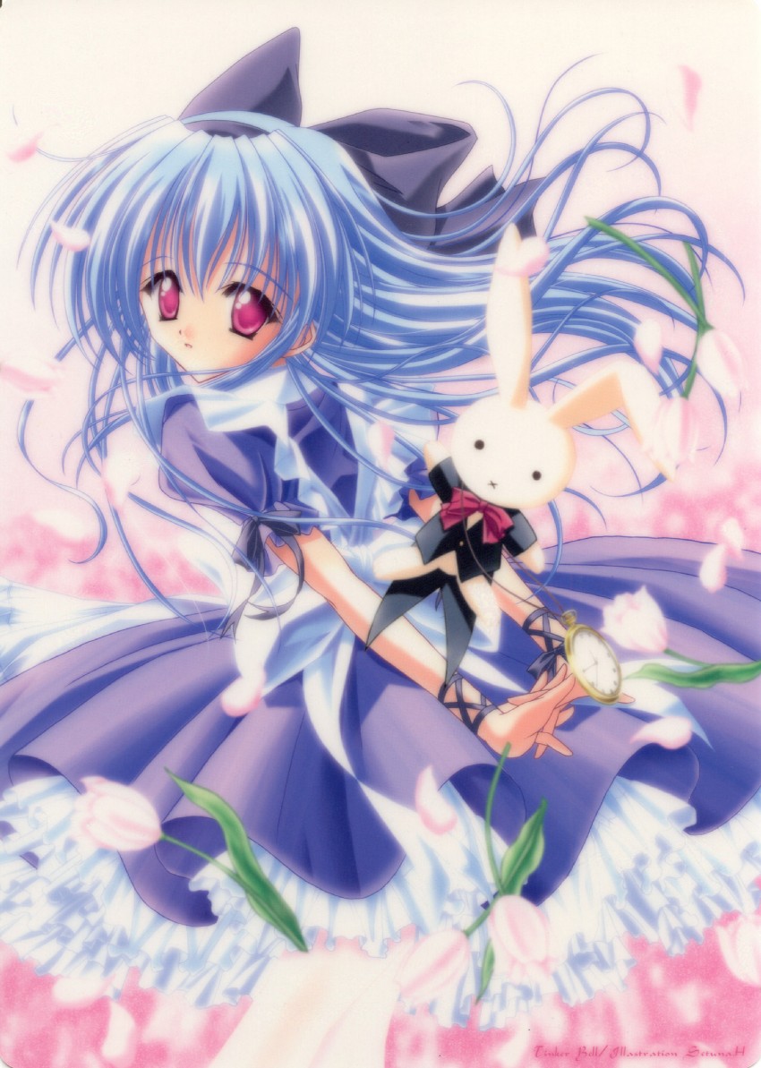 alice and white rabbit (alice's adventures in wonderland) drawn by tinker_bell_(pixiv_10956015)