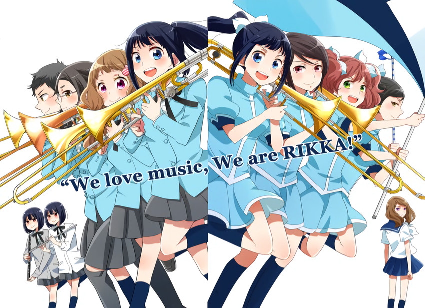 sasaki azusa, nase amika, hiiragi serina, sezaki mirai, saijou kanon, and 4 more (hibike! euphonium and 1 more) drawn by asada_nikki