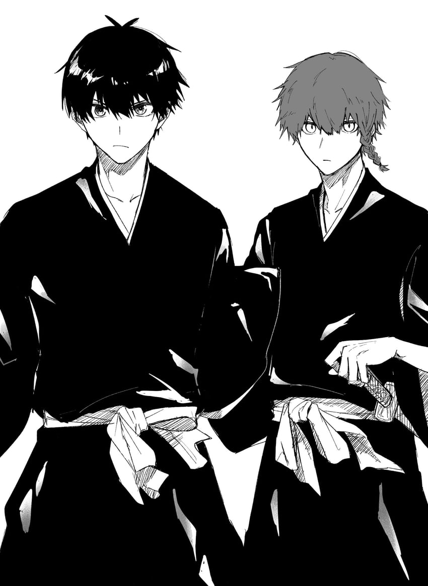 isagi yoichi and kurona ranze (blue lock) drawn by fun1_fn