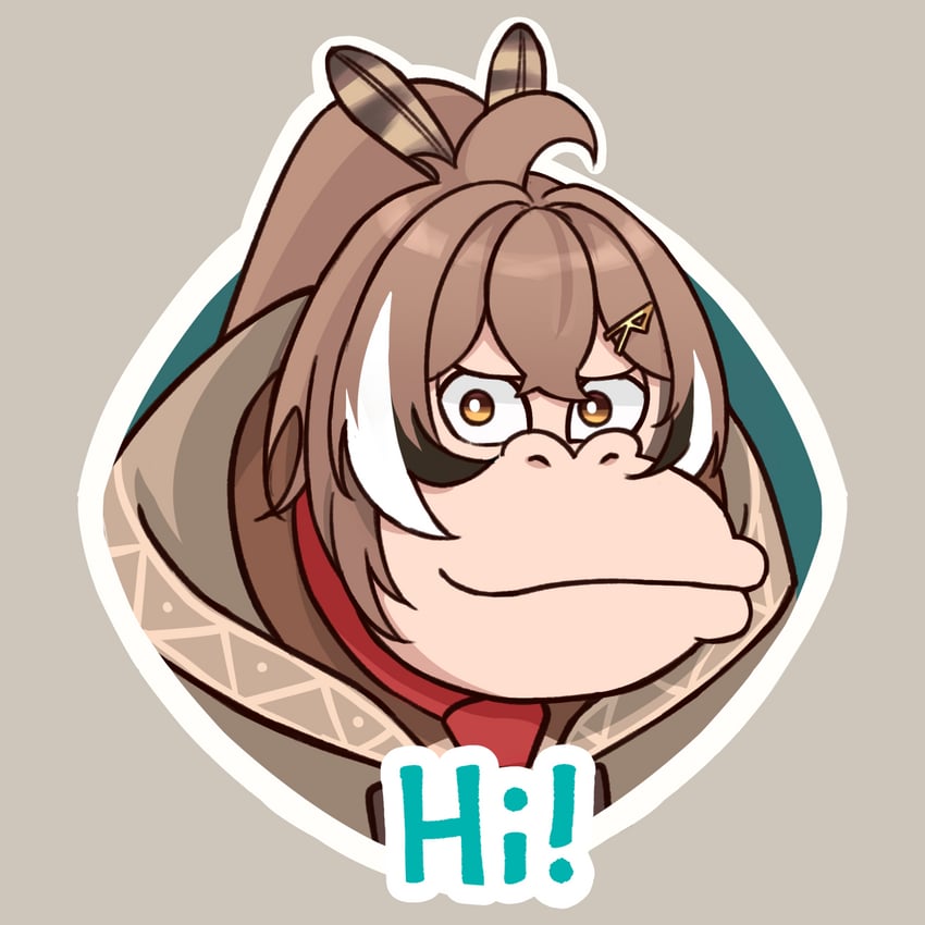 nanashi mumei and donkey kong (hololive and 2 more) drawn by m_r_b