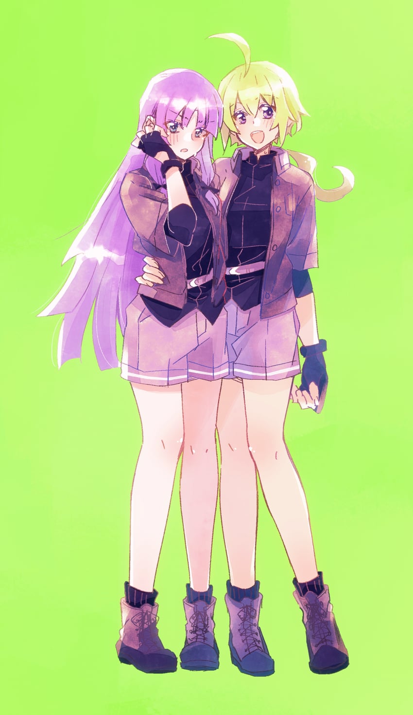 amano soraha and banshouya ena (assault lily) drawn by sorato_(astllatte)