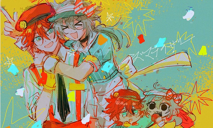 amagi rinne and shiina niki (ensemble stars! and 1 more) drawn by orizu_lm