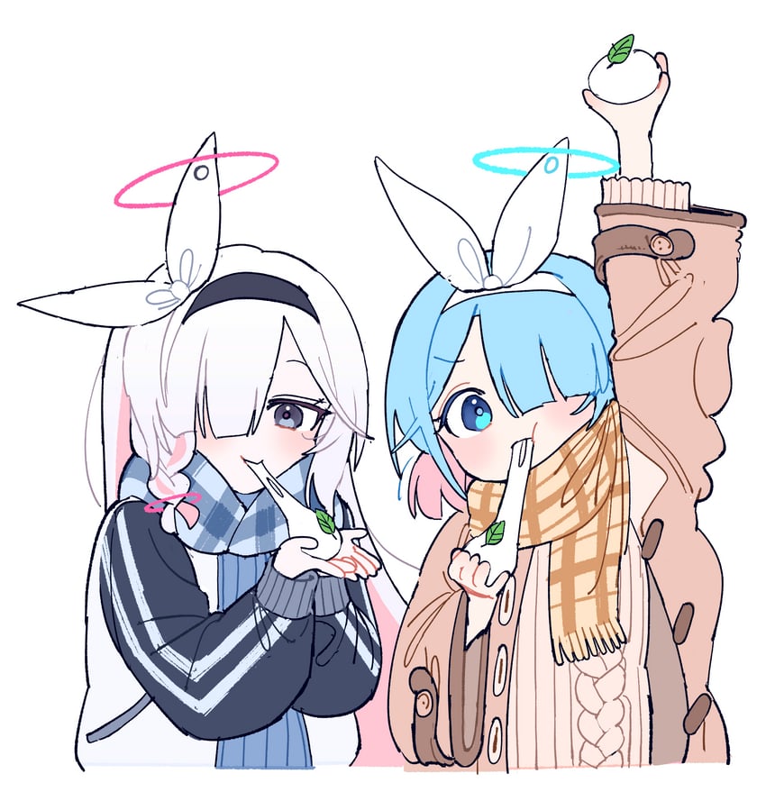 arona and plana (blue archive) drawn by je_o_mo