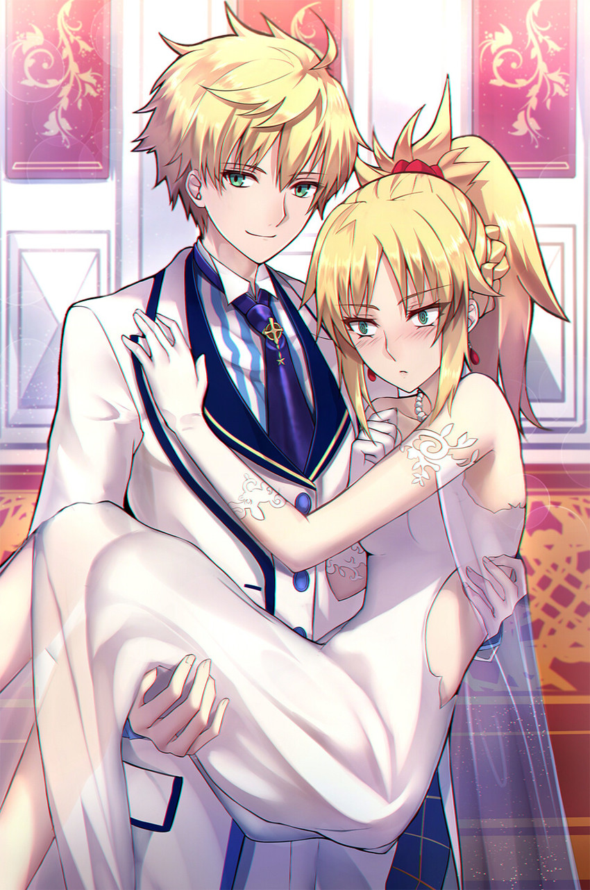 mordred and arthur pendragon (fate and 3 more) drawn by shigure_s