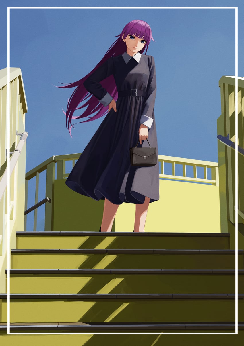 senjougahara hitagi (monogatari) drawn by nemo_ringo
