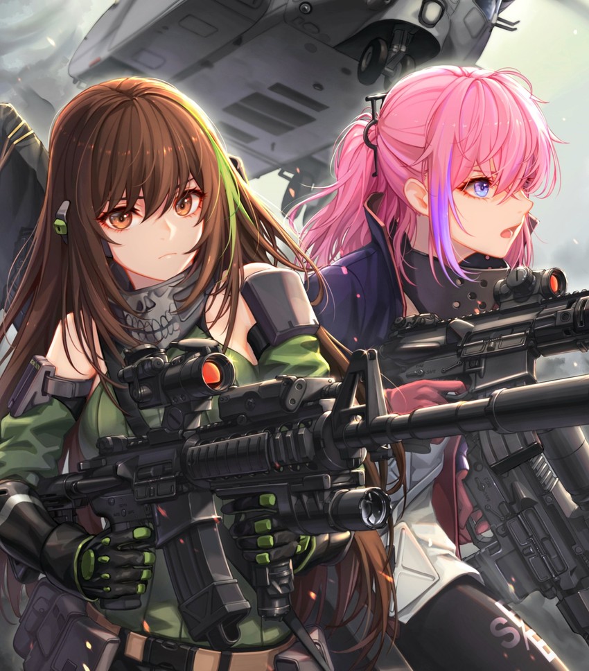 m4a1 and st ar-15 (girls' frontline) drawn by baek_hyang