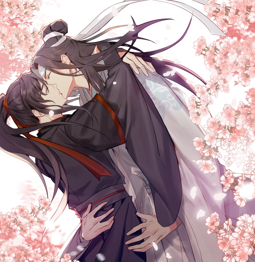wei wuxian and lan wangji (modao zushi) drawn by jujeop
