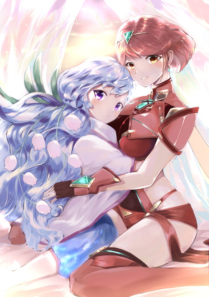 pyra and ursula (xenoblade chronicles and 1 more) drawn by risumi_(taka-fallcherryblossom)