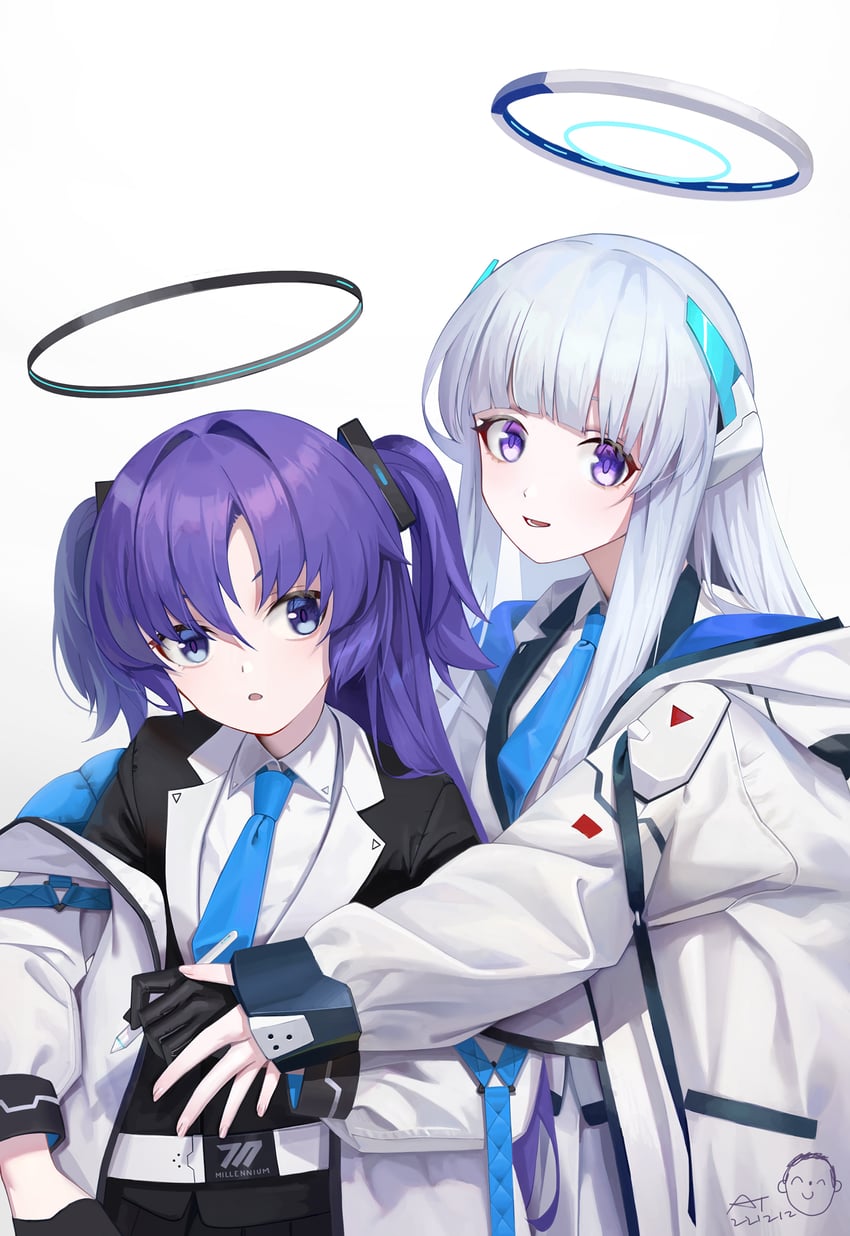 sensei, yuuka, doodle sensei, and noa (blue archive) drawn by ttt_(5274293)
