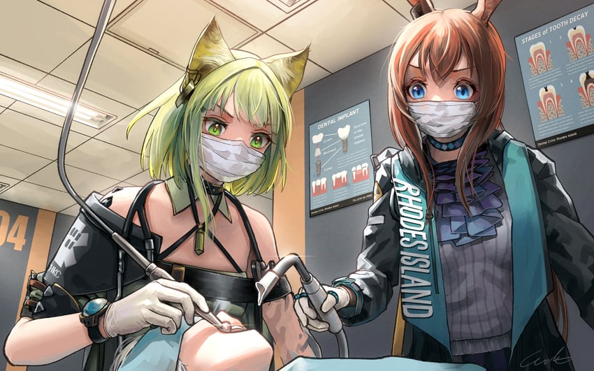 amiya and kal'tsit (arknights) drawn by welt_(kinsei_koutenkyoku)