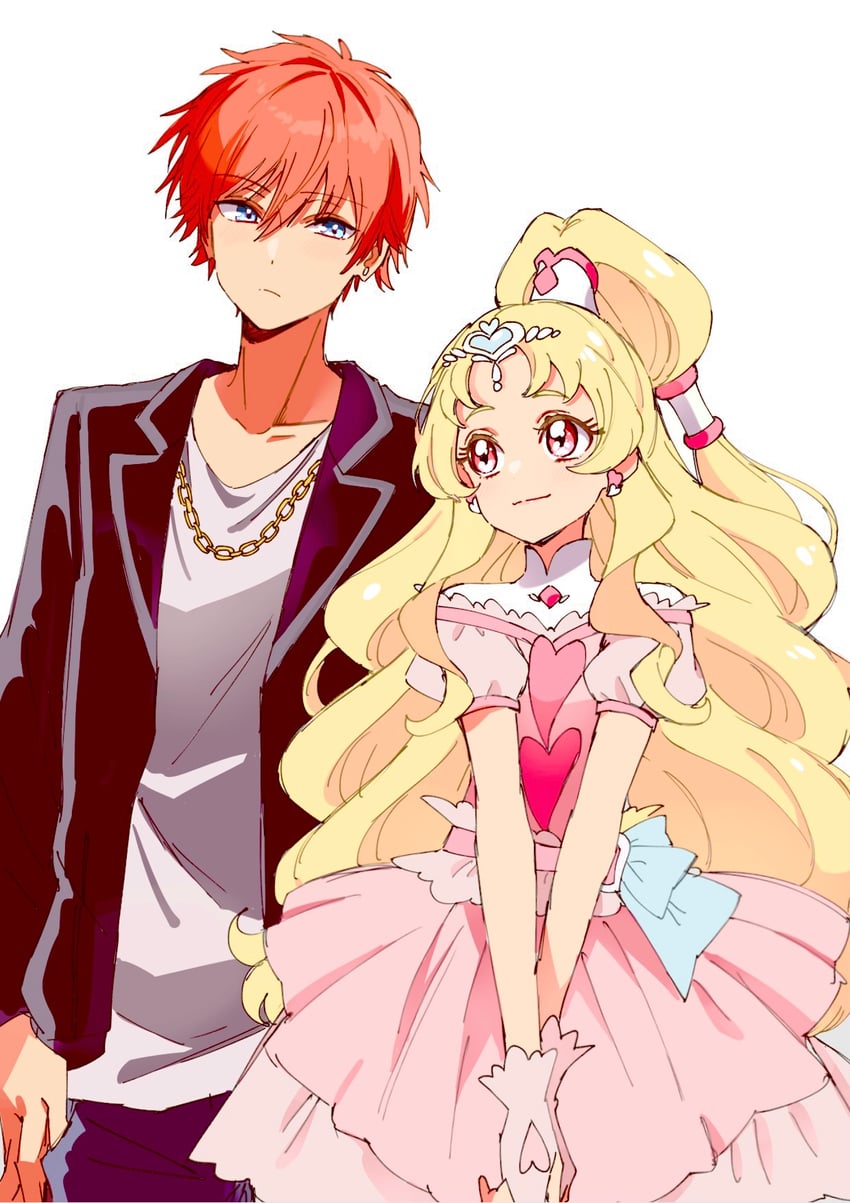 hug-tan, harryham harry, and cure tomorrow (precure and 1 more) drawn by shirako_love